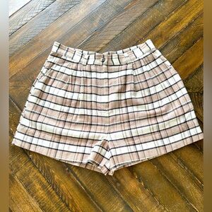 Treasure & Bond checkered print high waisted dressy shorts